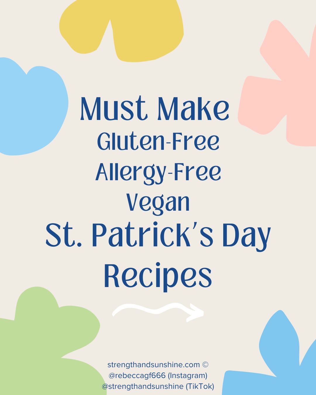 Every St. Patrick’s Day recipe you’ll need to have a perfectly green, Irish, and luck-filled gluten-free, vegan, and allergy-free holiday weekend with the whole family! 🤗🍀

From your favorite traditional Irish recipes to fun and festive green treats. Budget-friendly recipes with simple ingredients for healthy and wholesome fare everyone will enjoy! Find all the recipes on Strength and Sunshine! 🥔🥕🥬

DM me for direct links to specific recipes shown or browse the blog on your own by visiting strengthandsunshine.com

Recipes Pictured:

* Traditional Irish Soda Bread
* Easy Lentil Shepherd’s Pie
* Mung Bean Shepherd’s Pie
* Irish Colcannon
* Old-Fashioned Potato Soup
* Boiled Irish Dinner Vegetables
* Irish Potato Bread
* Oven Roasted Carrots
* Minty Green Mocktail
* Irish Potato Candy
* Mint Chocolate Cupcakes
* Mini Mint Chocolate Brownies

What’s your favorite recipe to make for St. Patrick’s Day?

#stpatricksday #stpatricksdayrecipes #glutenfreerecipes #veganrecipes #foodallergies